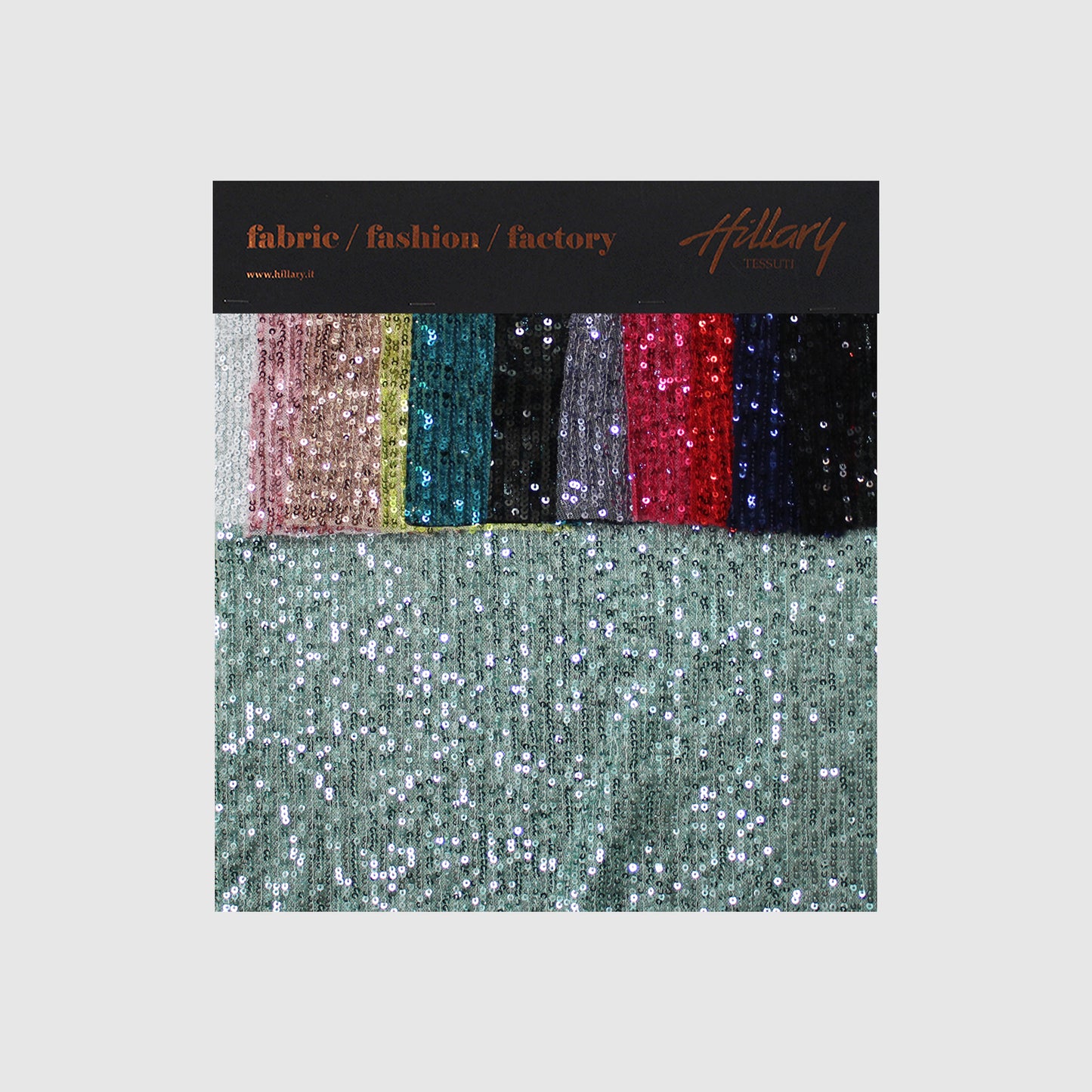 Embroidered Tulle with Tonal Sequins in Full Field Sample
