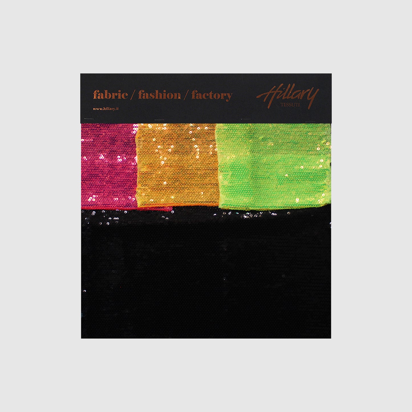 Embroidered Tulle with Full-Field Fluorescent Paillettes Sample