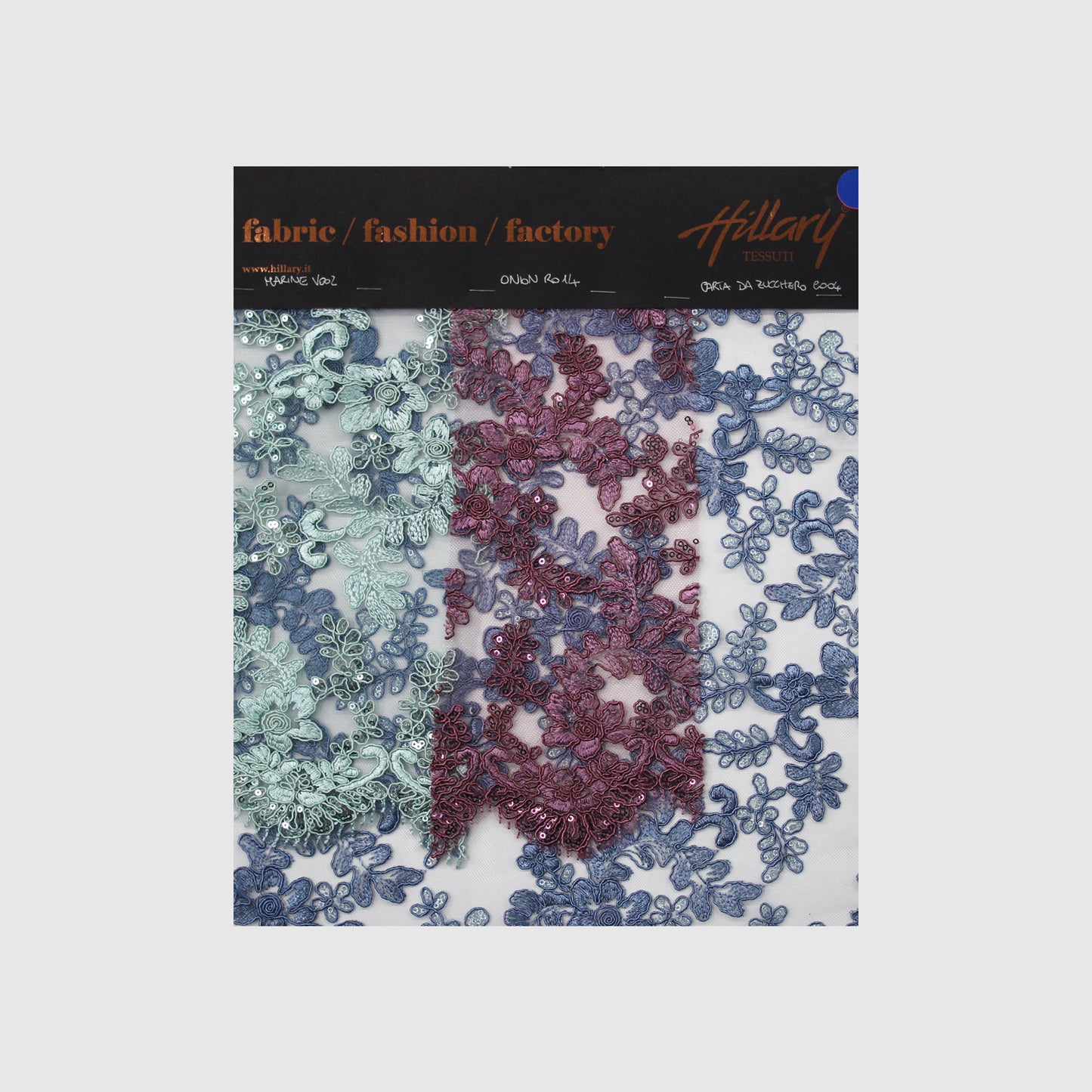 Embroidered Tulle with Rebrodée and Paillettes Sample