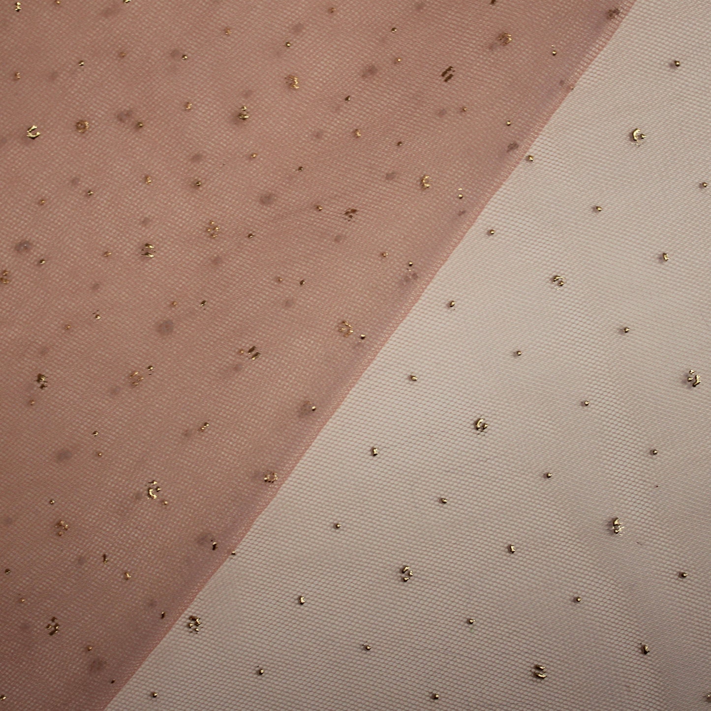 Embroidered Tulle with Strass Polka Dot Effect