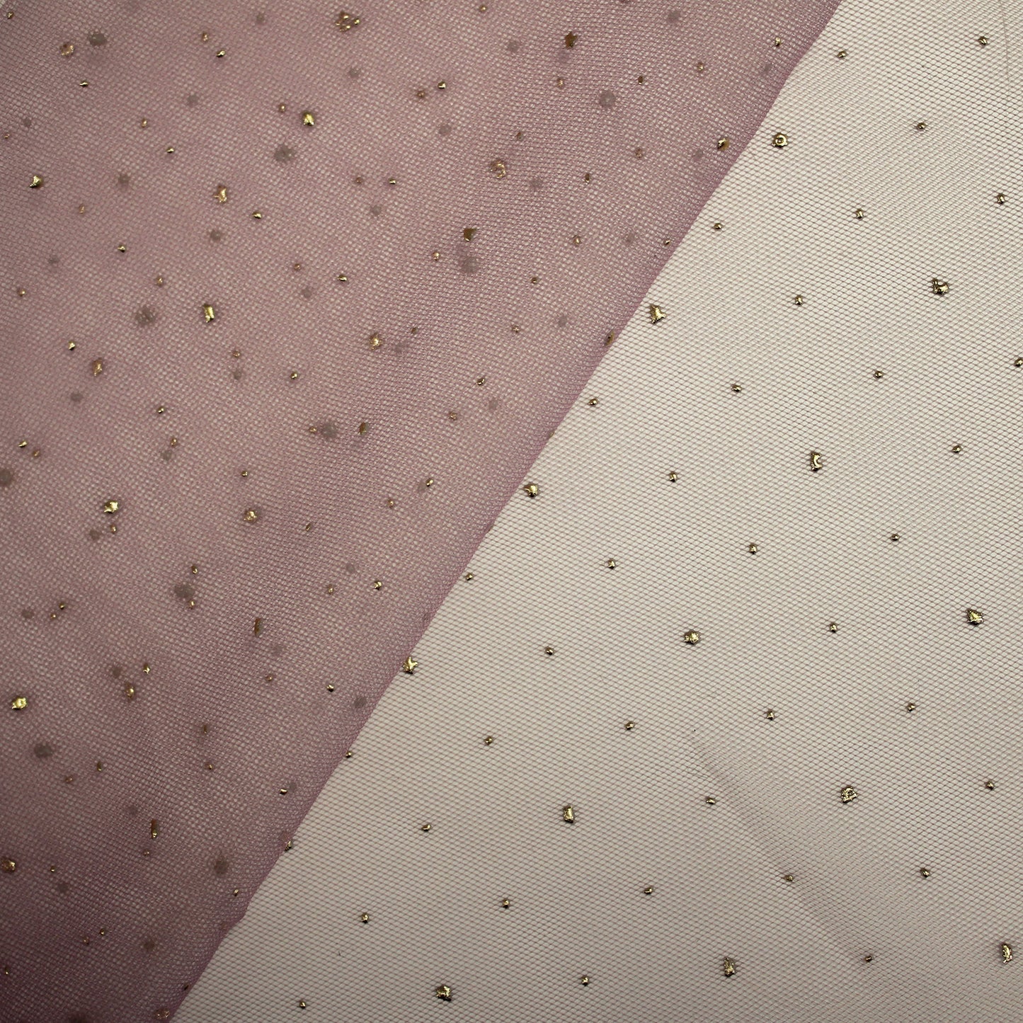 Embroidered Tulle with Strass Polka Dot Effect