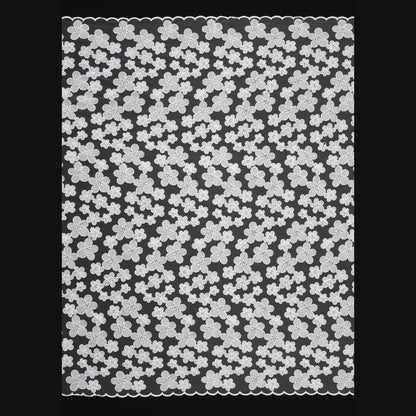 Corded Thread Floral Lace with Relief Texture