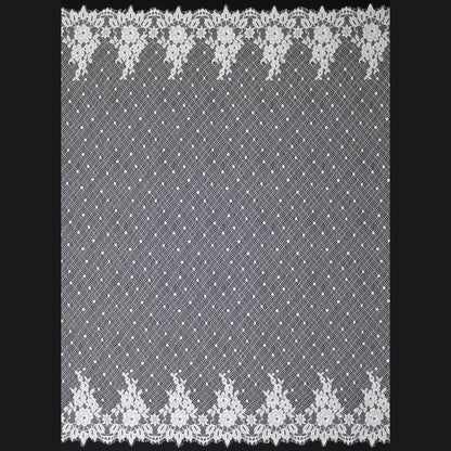 Pizzo Chantilly | Effetto Rete con Doppio Bordo di Fiori | H 150 cm | FW3768