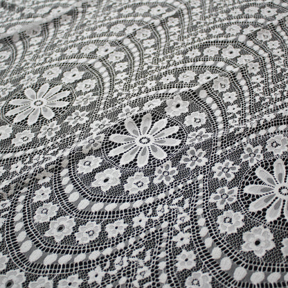 Pizzo Chantilly Filet | Archi e Fiori | Doppio Bordo | H 140 cm | FW2998