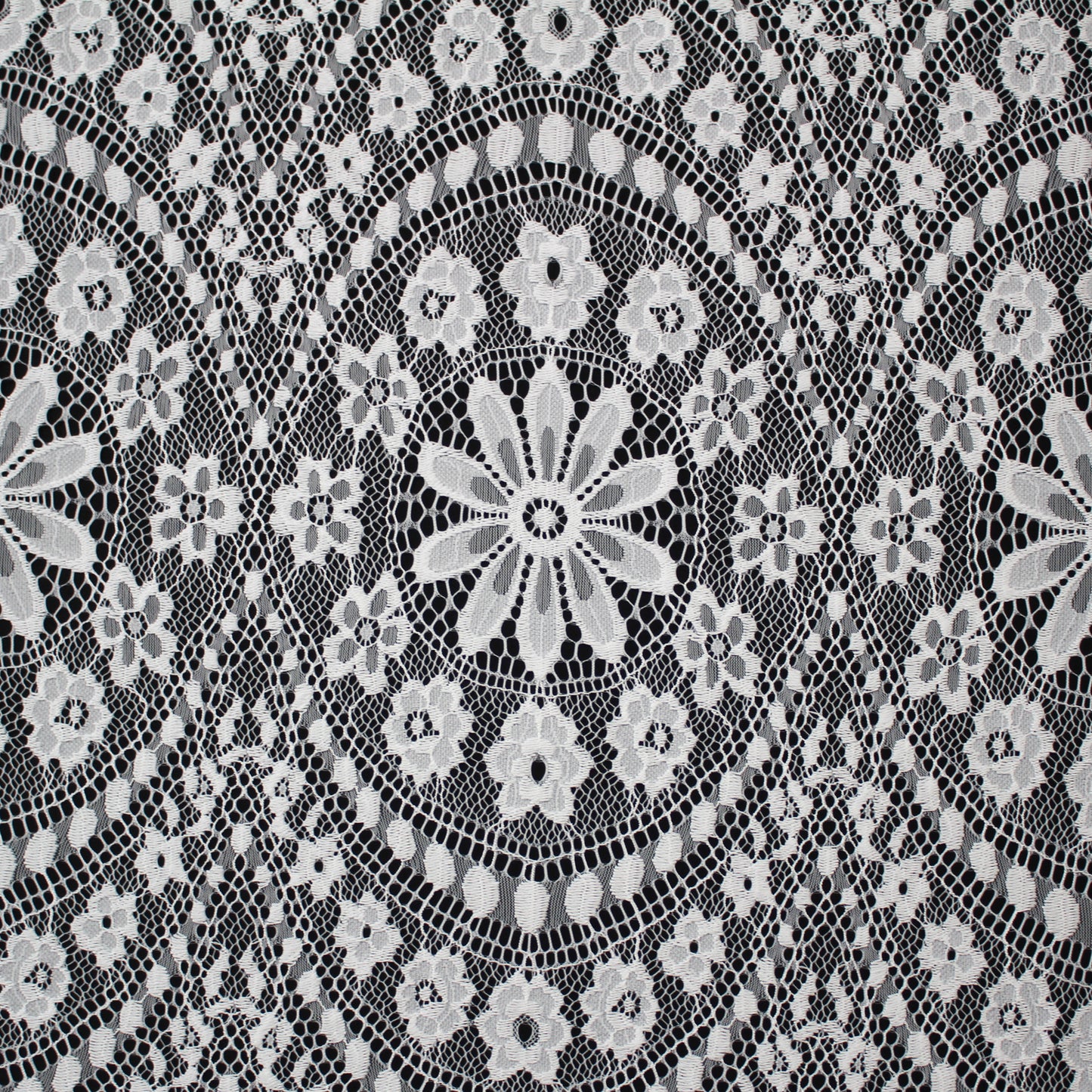 Pizzo Chantilly Filet | Archi e Fiori | Doppio Bordo | H 140 cm | FW2998