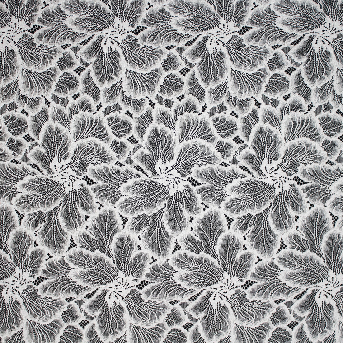 Pizzo Chantilly Filet | Fiori Grandi a Campo Pieno Effetto Lurex | H 140 cm | FW2482