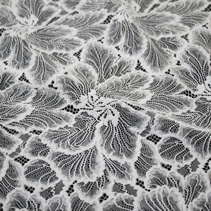 Pizzo Chantilly Filet | Fiori Grandi a Campo Pieno Effetto Lurex | H 140 cm | FW2482
