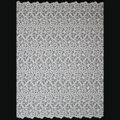 Pizzo Chantilly Filet | Fiori Grandi a Campo Pieno Effetto Lurex | H 140 cm | FW2482