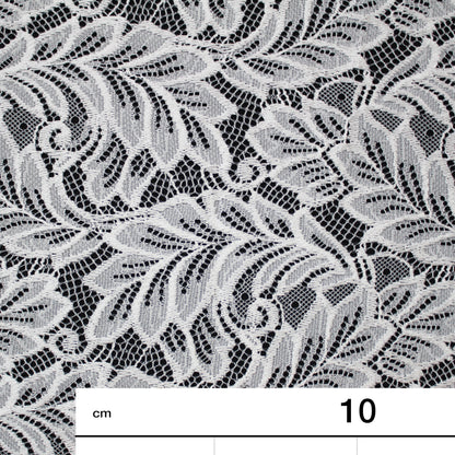 Pizzo Chantilly Filet | Foglie a Campo Pieno | Doppio Smerlo | H 150 cm | FW3753