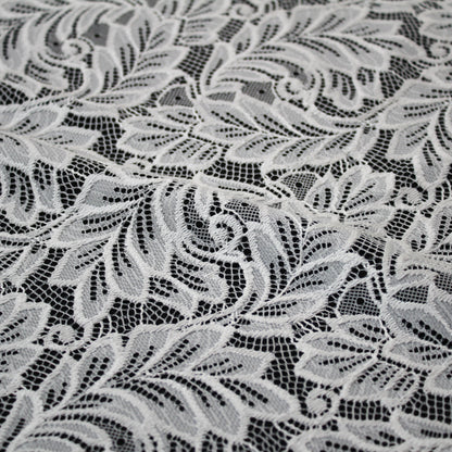 Pizzo Chantilly Filet | Foglie a Campo Pieno | Doppio Smerlo | H 150 cm | FW3753