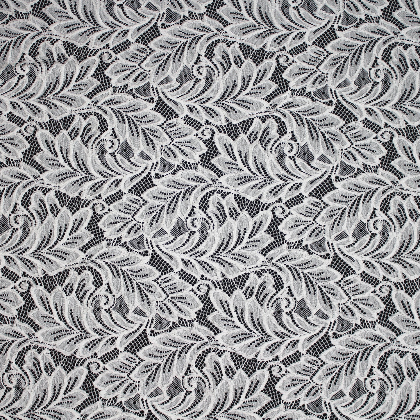 Pizzo Chantilly Filet | Foglie a Campo Pieno | Doppio Smerlo | H 150 cm | FW3753