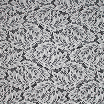 Pizzo Chantilly Filet | Foglie a Campo Pieno | Doppio Smerlo | H 150 cm | FW3753