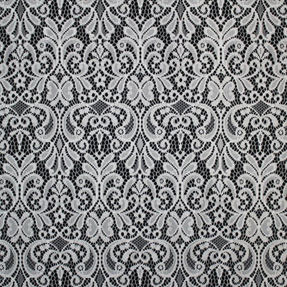Pizzo Chantilly Filet | Motivo Arabesco a Campo Pieno | Doppio Smerlo | H 140 cm | FW3482