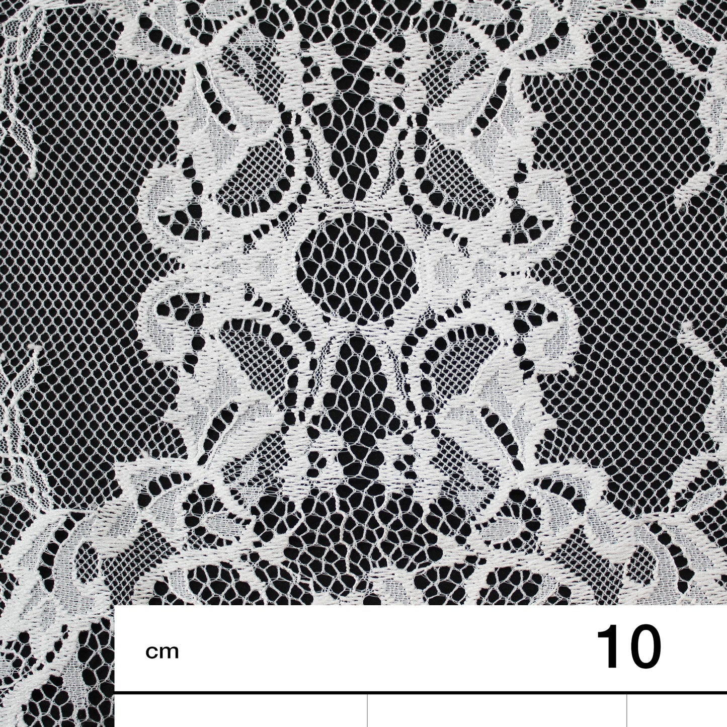 Pizzo Chantilly Filet | Motivo Arabesco | Doppio Smerlo | H 140 cm | FW3489