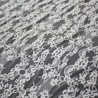 Pizzo Chantilly Filet | Motivo Arabesco | Doppio Smerlo | H 140 cm | FW3489