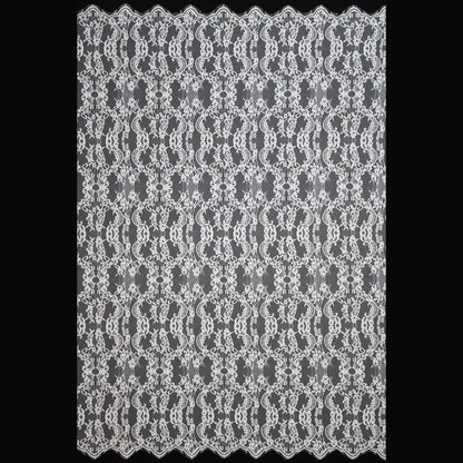 Pizzo Chantilly Filet | Motivo Arabesco | Doppio Smerlo | H 140 cm | FW3489