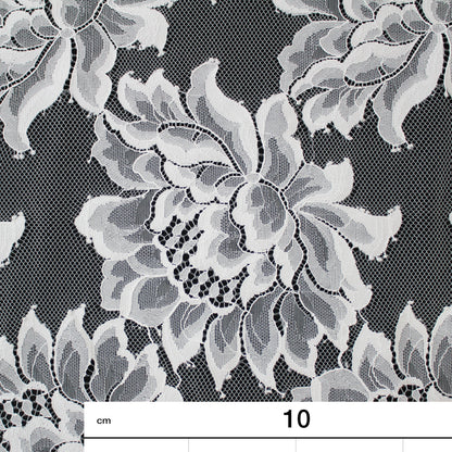 Chantilly Lace | Large Floral Motifs | Double Scalloped Edge | H 150 cm | FW4279