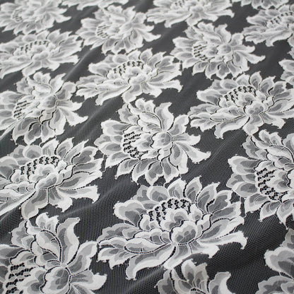 Chantilly Lace | Large Floral Motifs | Double Scalloped Edge | H 150 cm | FW4279