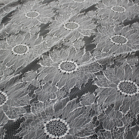 Pizzo Chantilly | Girasoli | Bordo | H 145 cm | FW3961