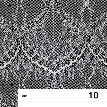 Pizzo Chantilly Ombré | Motivo Geometrico ad Archi | Smerlo | H 145-150 cm | FW3950