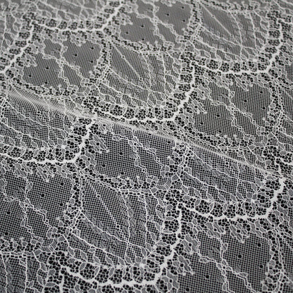 Pizzo Chantilly Ombré | Motivo Geometrico ad Archi | Smerlo | H 145-150 cm | FW3950