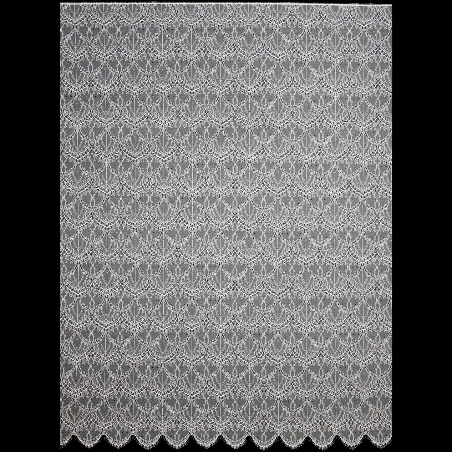 Pizzo Chantilly Ombré | Motivo Geometrico ad Archi | Smerlo | H 145-150 cm | FW3950