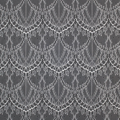 Pizzo Chantilly Ombré | Motivo Geometrico ad Archi | Smerlo | H 145-150 cm | FW3950