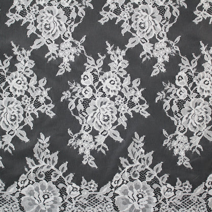 Pizzo Chantilly | Mazzi di Fiori a Campo Pieno | Doppio Bordo Basso | H 140 cm | FW633