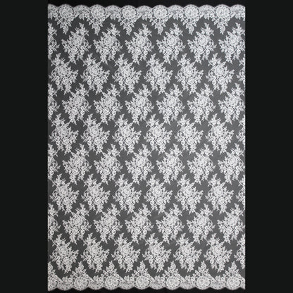 Pizzo Chantilly | Mazzi di Fiori a Campo Pieno | Doppio Bordo Basso | H 140 cm | FW633