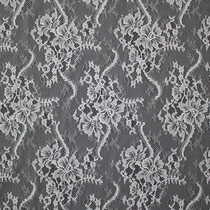 Pizzo Chantilly | Mazzi di Fiori a Campo Pieno | Doppio Bordo | H 150 cm | FW1957