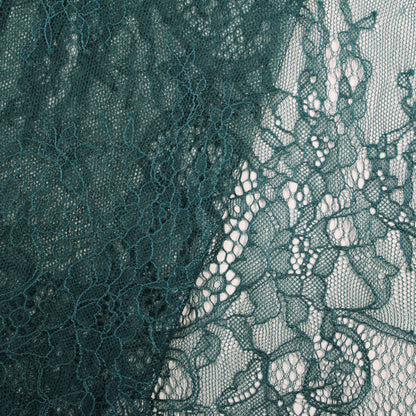 Pizzo Chantilly | Mazzi di Fiori Sparsi | Doppio Bordo Alto con Fiori e Paisley | H 130 cm | FW2969