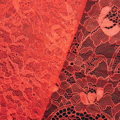 Pizzo Chantilly | Mazzi di Fiori Sparsi | Doppio Bordo Alto con Fiori e Paisley | H 130 cm | FW2969