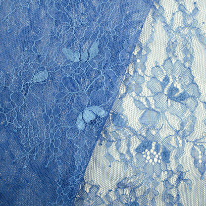 Pizzo Chantilly | Mazzi di Fiori Sparsi | Doppio Bordo Alto con Fiori e Paisley | H 130 cm | FW2969