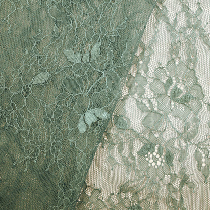 Pizzo Chantilly | Mazzi di Fiori Sparsi | Doppio Bordo Alto con Fiori e Paisley | H 130 cm | FW2969