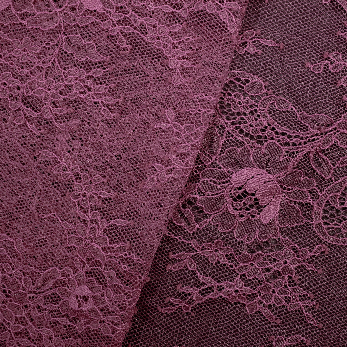 Pizzo Chantilly | Mazzi di Fiori Sparsi | Doppio Bordo Alto con Fiori e Paisley | H 130 cm | FW2969