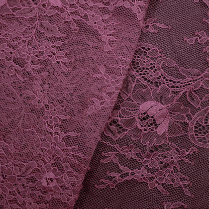 Pizzo Chantilly | Mazzi di Fiori Sparsi | Doppio Bordo Alto con Fiori e Paisley | H 130 cm | FW2969