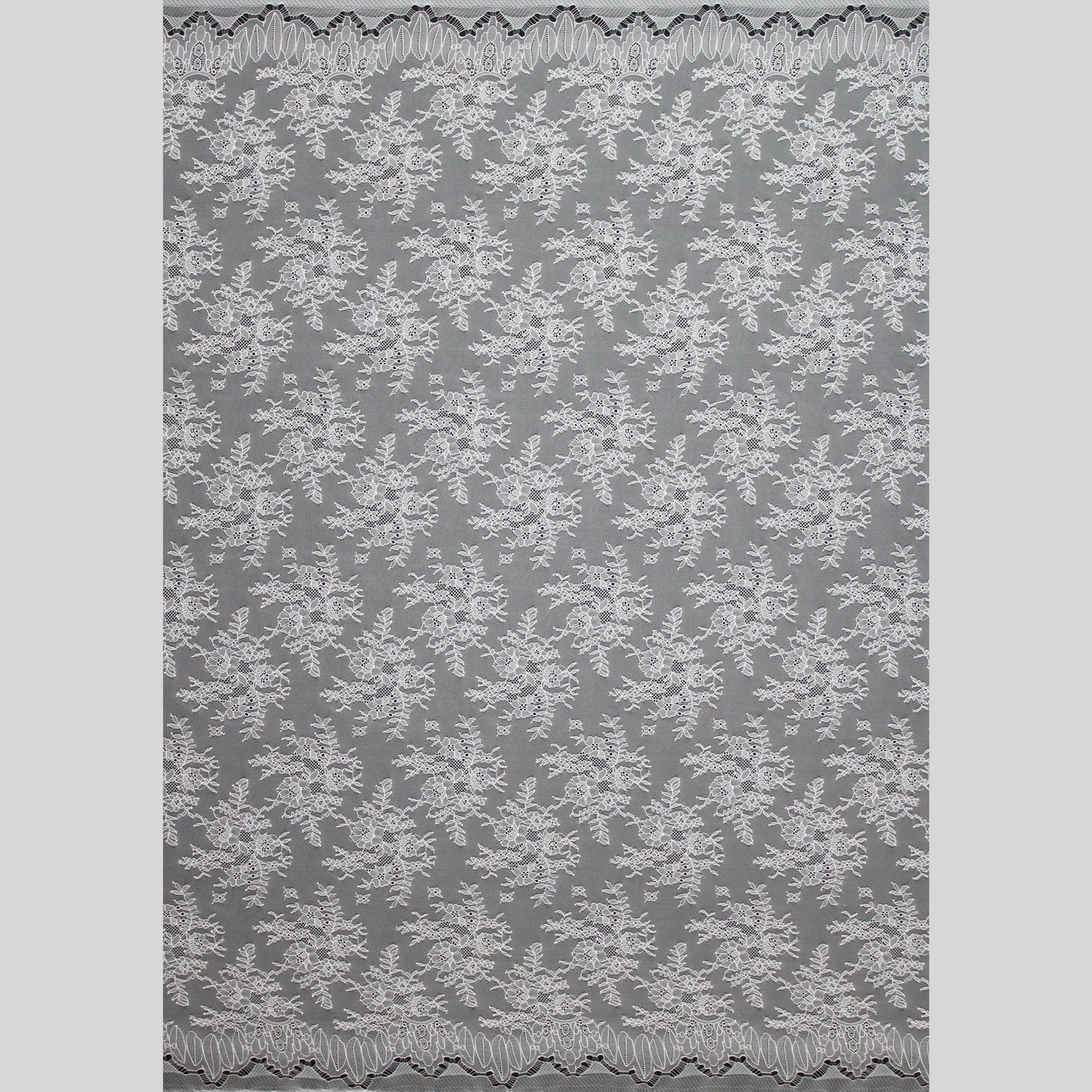 Pizzo Chantilly | Mazzi di Fiori Sparsi | Doppio Bordo Floreale | H 130-135 cm | FW3164