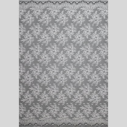 Pizzo Chantilly | Mazzi di Fiori Sparsi | Doppio Bordo Floreale | H 130-135 cm | FW3164