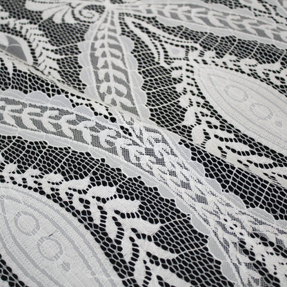 Pizzo Chantilly | Motivo Arabesco | Doppio Smerlo | H 140 cm | FW3484