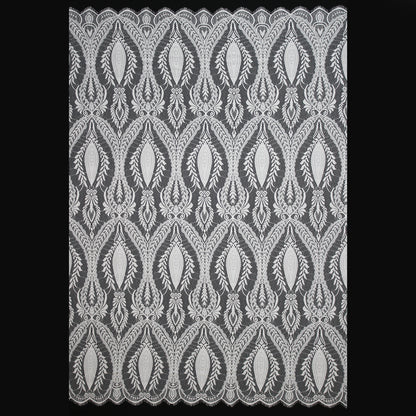 Pizzo Chantilly | Motivo Arabesco | Doppio Smerlo | H 140 cm | FW3484