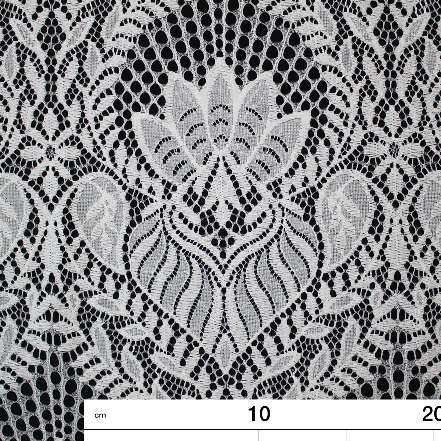 Pizzo Chantilly Filet | Motivo Arabesco | Doppio Smerlo | H 140 cm | FW3509