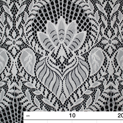 Pizzo Chantilly Filet | Motivo Arabesco | Doppio Smerlo | H 140 cm | FW3509