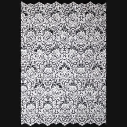 Pizzo Chantilly Filet | Motivo Arabesco | Doppio Smerlo | H 140 cm | FW3509