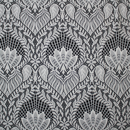 Pizzo Chantilly Filet | Motivo Arabesco | Doppio Smerlo | H 140 cm | FW3509