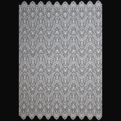 Pizzo Chantilly | Motivo Arabesco a Ventagli | Doppio Bordo | H 140 cm | FW3486