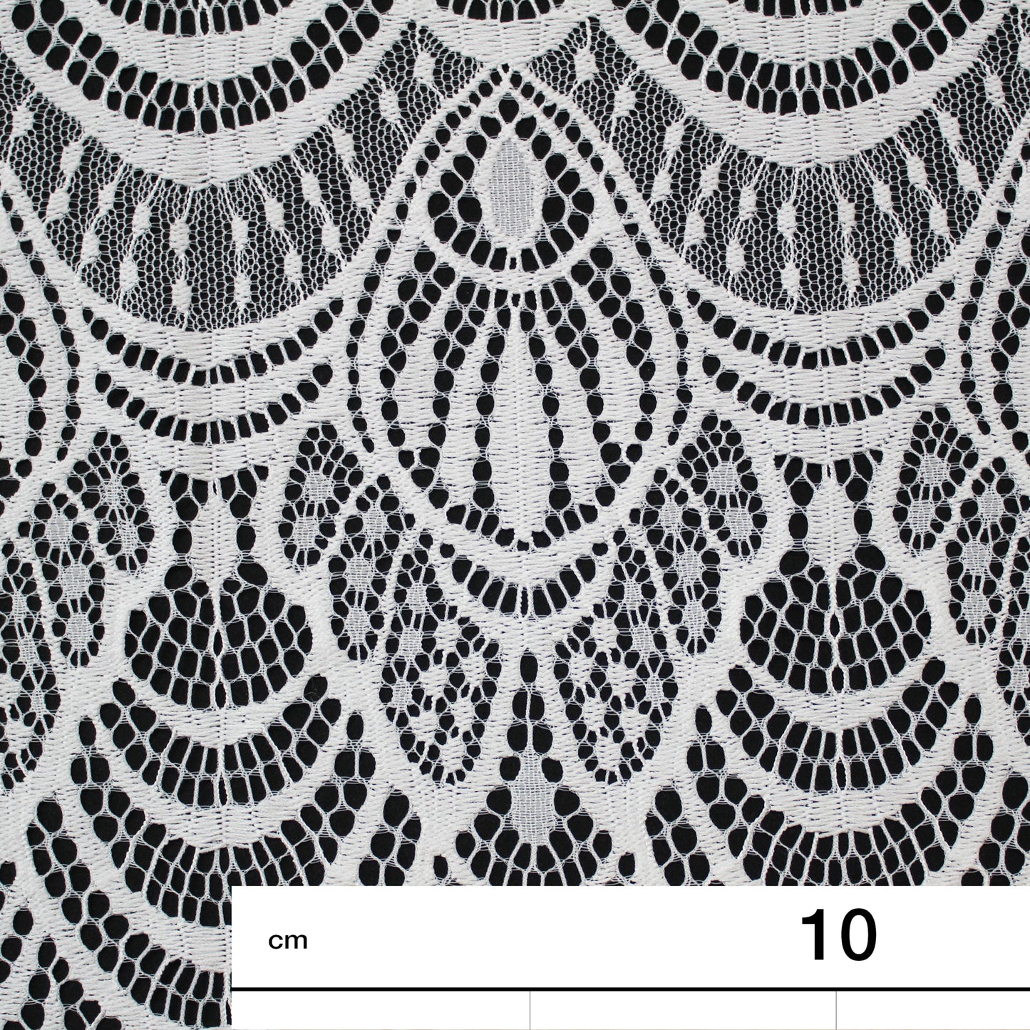 Pizzo Chantilly | Motivo Astratto ad Archi | Doppio Smerlo | H 140 cm | FW2995