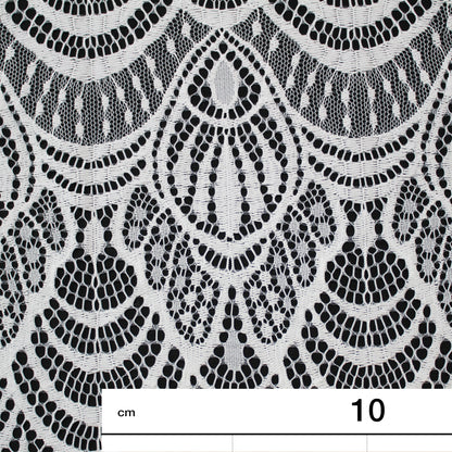 Pizzo Chantilly | Motivo Astratto ad Archi | Doppio Smerlo | H 140 cm | FW2995