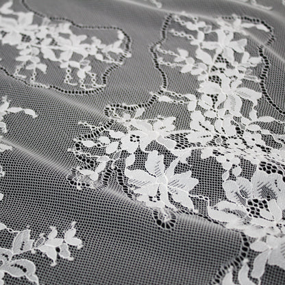 Pizzo Chantilly | Motivo Floreale | Doppio Bordo Alto di Ramage di Fiori | H 100 cm | FW2247/A
