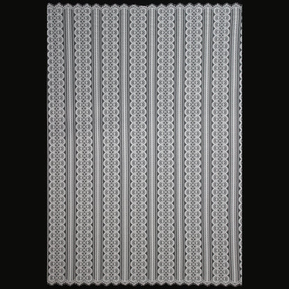 Pizzo Chantilly | Motivo Geometrico a Bande Verticali | Doppio Smerlo | H 140 cm | FW3485