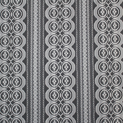 Pizzo Chantilly | Motivo Geometrico a Bande Verticali | Doppio Smerlo | H 140 cm | FW3485